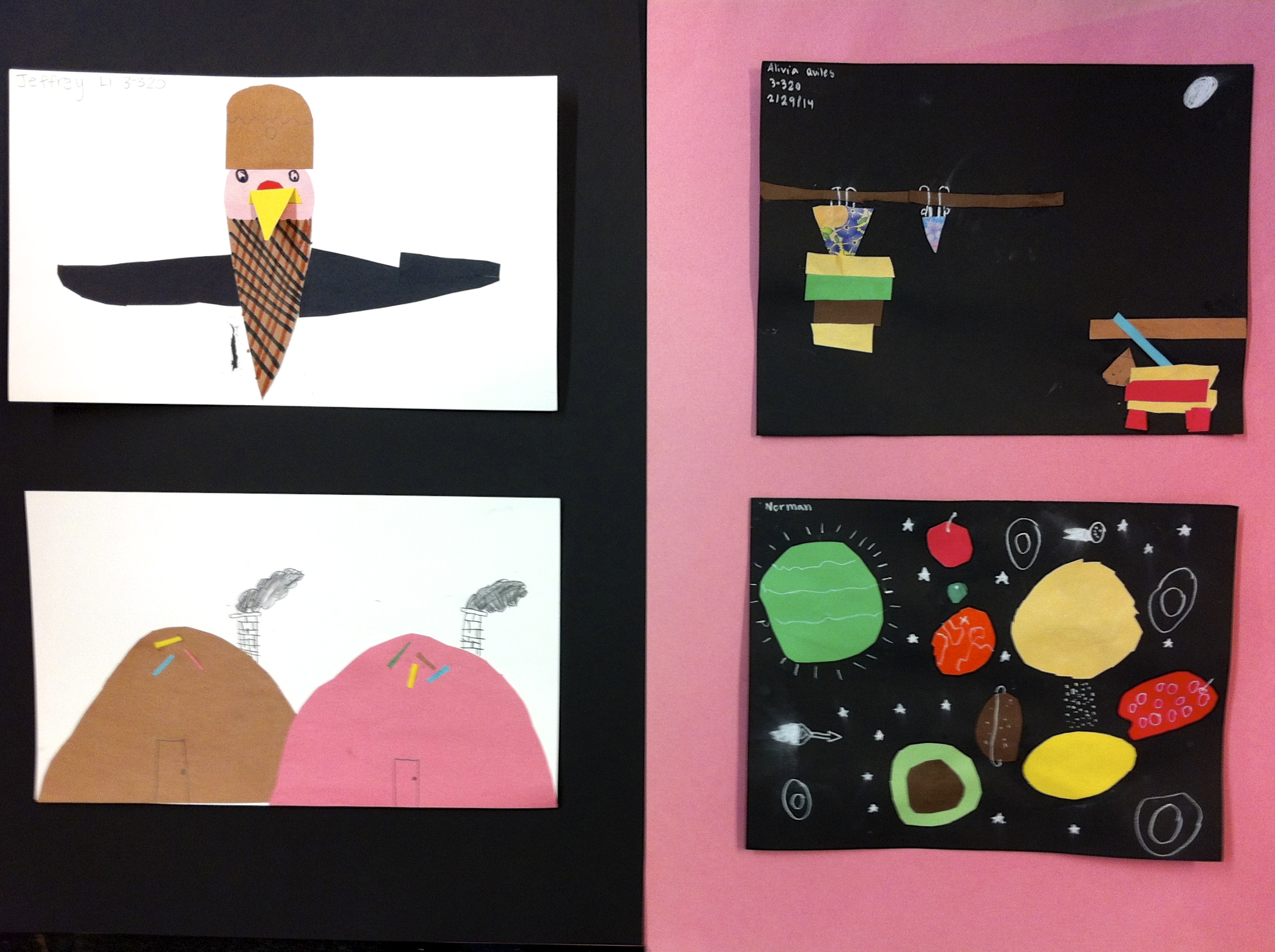 Surrealist Food Art. Mixed media, drawing/collage. (Grades: 3-4)