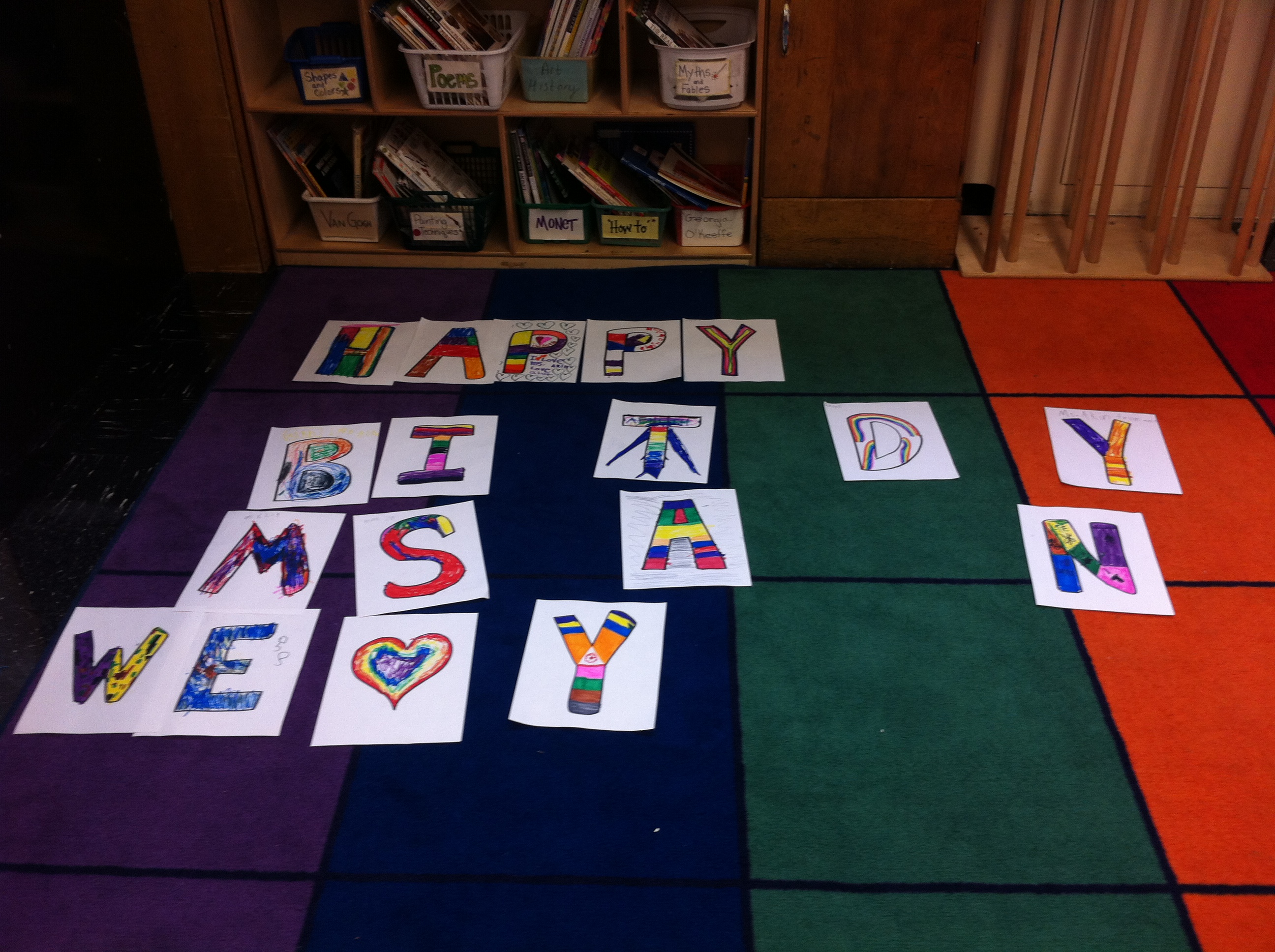 "Happy Birthday," in-progress (Grade: Kindergarten)