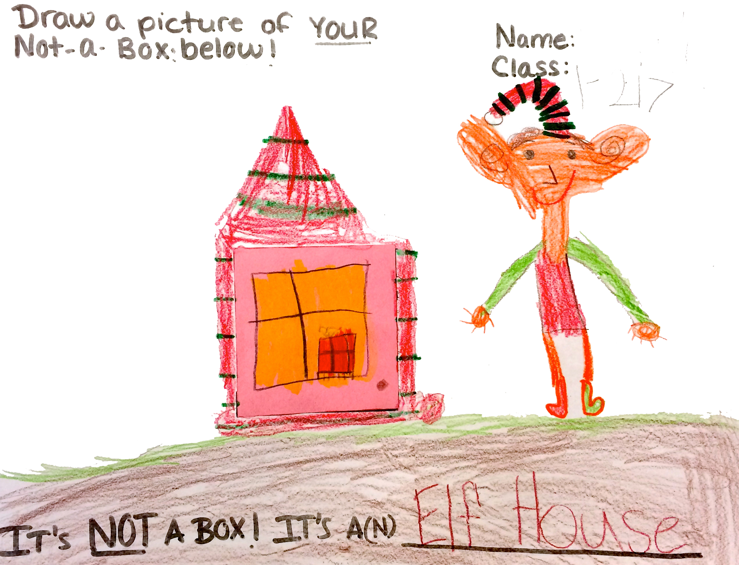 "Elf's House." This is Not A Box. (Grade: 3)